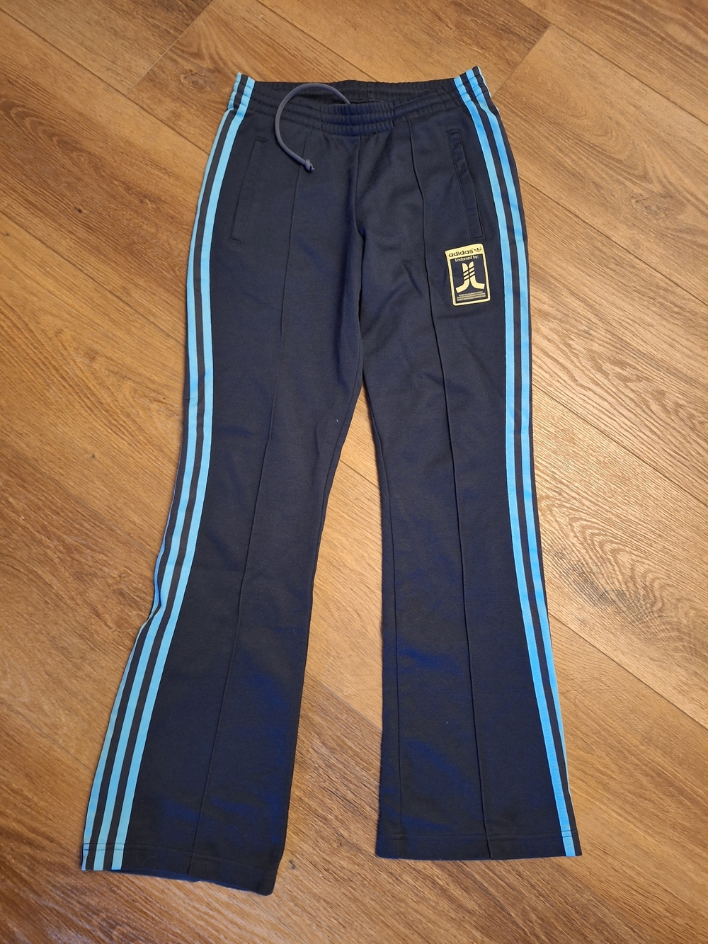 adidas Navy Sweatpants with Light Blue Stripes